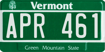 VT license plate APR461