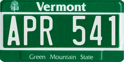 VT license plate APR541