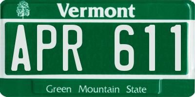 VT license plate APR611