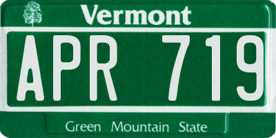 VT license plate APR719