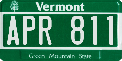 VT license plate APR811