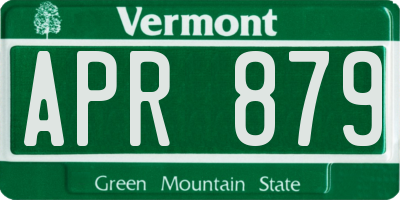 VT license plate APR879