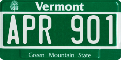 VT license plate APR901