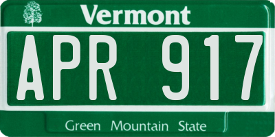 VT license plate APR917