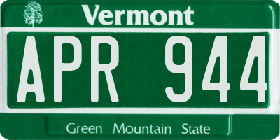 VT license plate APR944