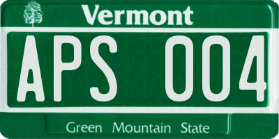 VT license plate APS004