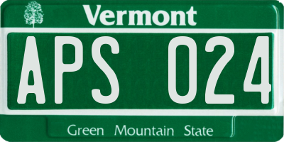 VT license plate APS024