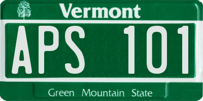 VT license plate APS101