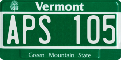 VT license plate APS105