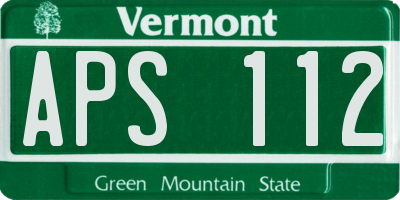VT license plate APS112