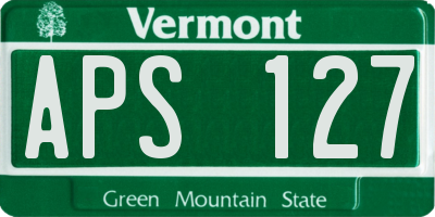 VT license plate APS127