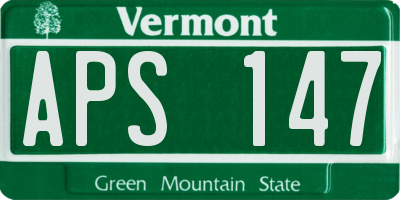 VT license plate APS147