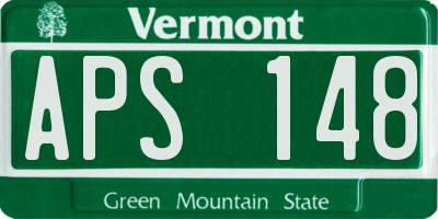 VT license plate APS148