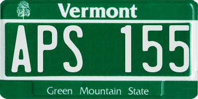 VT license plate APS155