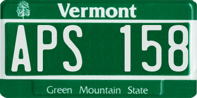 VT license plate APS158