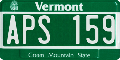 VT license plate APS159