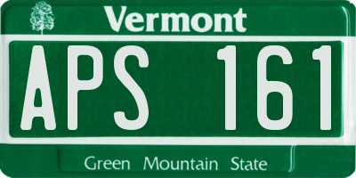 VT license plate APS161