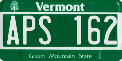 VT license plate APS162