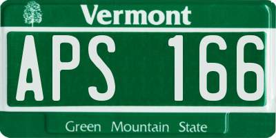 VT license plate APS166