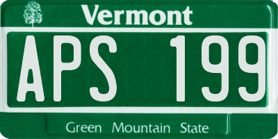 VT license plate APS199