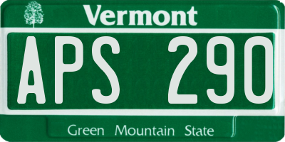 VT license plate APS290