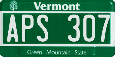 VT license plate APS307