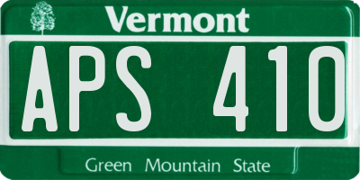 VT license plate APS410