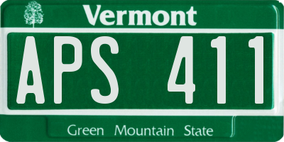 VT license plate APS411