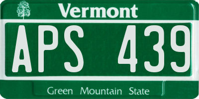 VT license plate APS439