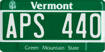 VT license plate APS440