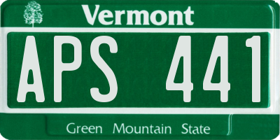 VT license plate APS441