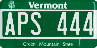 VT license plate APS444