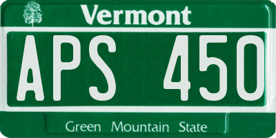VT license plate APS450