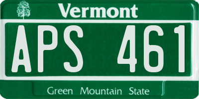 VT license plate APS461