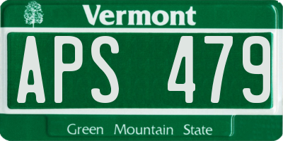VT license plate APS479