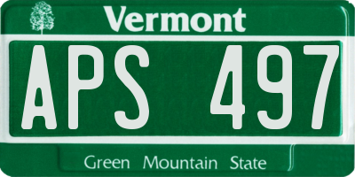 VT license plate APS497