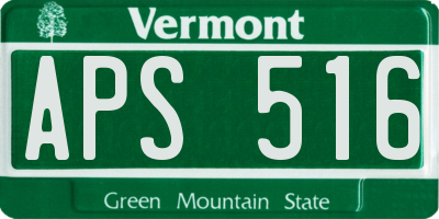VT license plate APS516