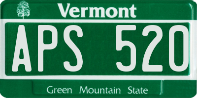VT license plate APS520