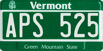 VT license plate APS525