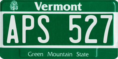 VT license plate APS527