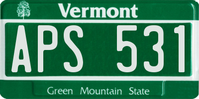 VT license plate APS531
