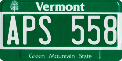 VT license plate APS558