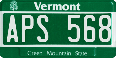 VT license plate APS568