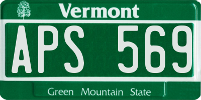 VT license plate APS569
