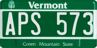 VT license plate APS573