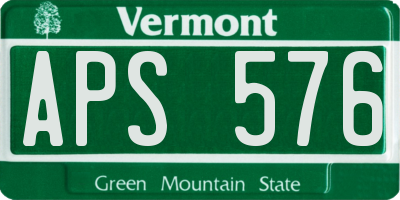 VT license plate APS576