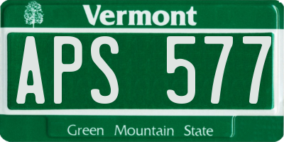 VT license plate APS577