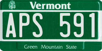 VT license plate APS591