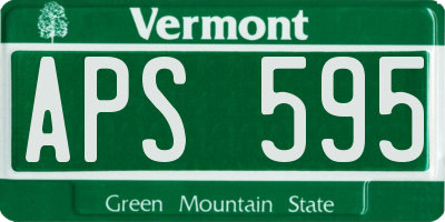 VT license plate APS595