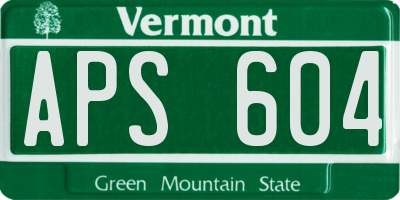 VT license plate APS604